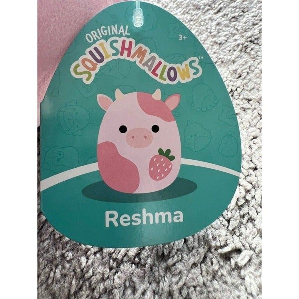 Squishmallows Reshma Strawberry Cow Plush RARE Soft Plush 8 inch - Picture 3 of 4